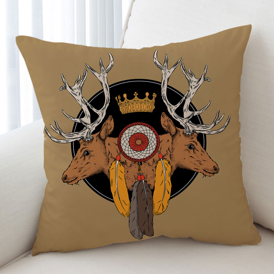 Hunters Cushion Covers Dream Catcher and Deer