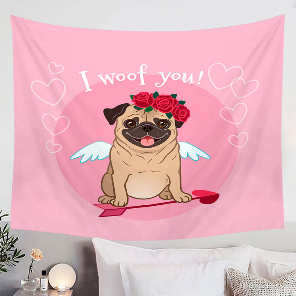 Woof Dachshund Tapestries