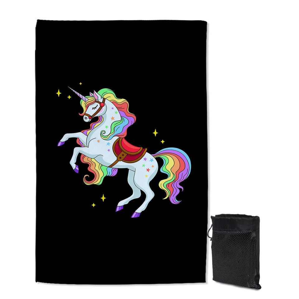 Impressive Rainbow Unicorn Travel Beach Towel