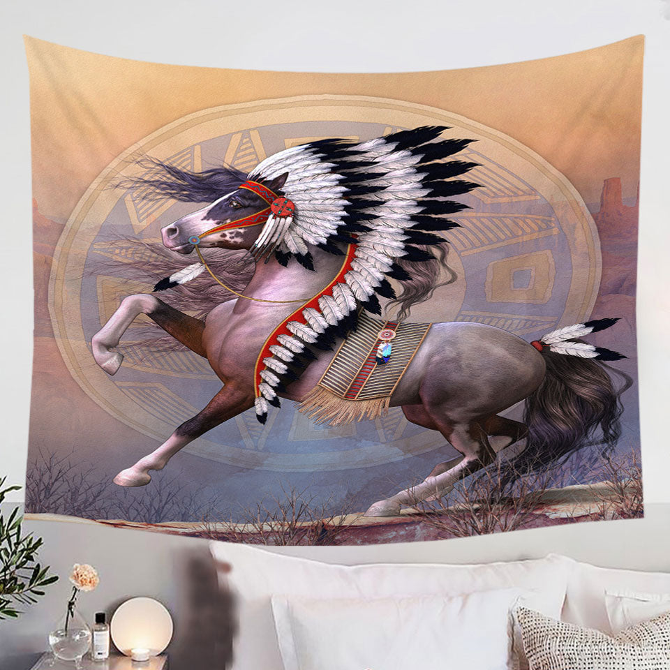 Impressive-Wall-Decor-Native-American-War-Bonnet-Horse