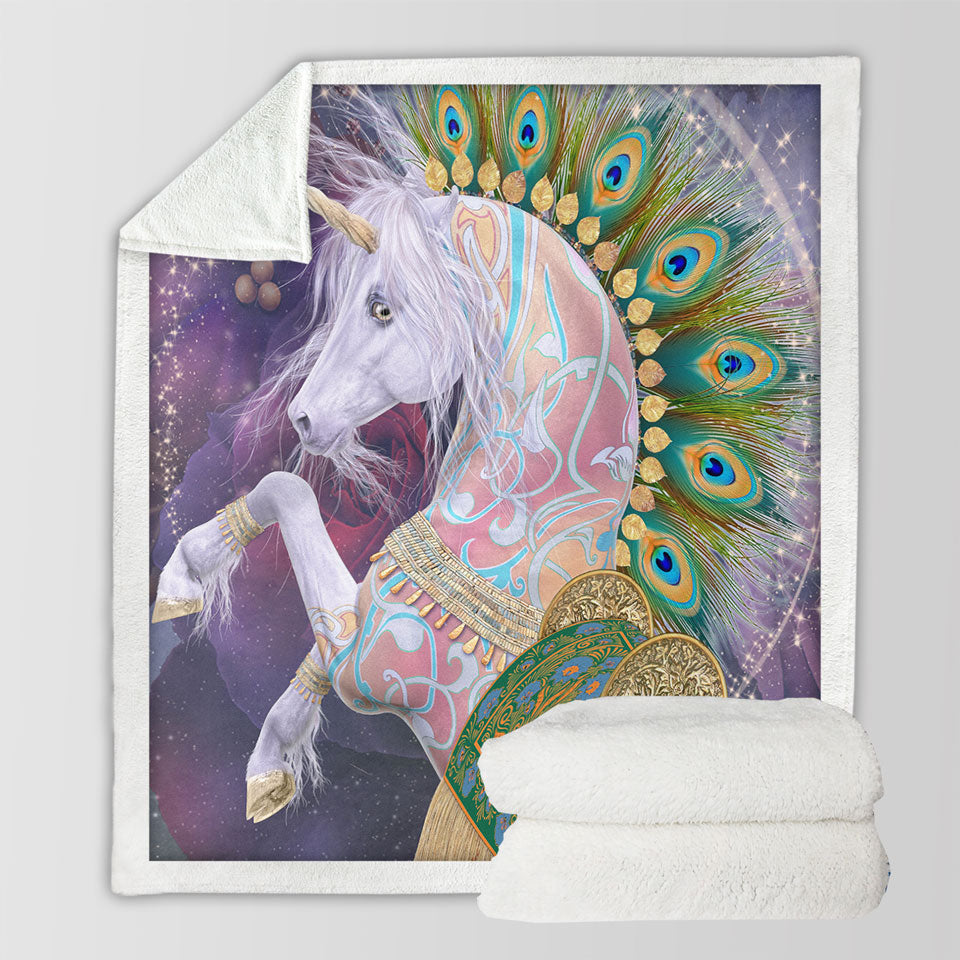 products/Indian-Peacock-Unicorn-Sherpa-Blanket