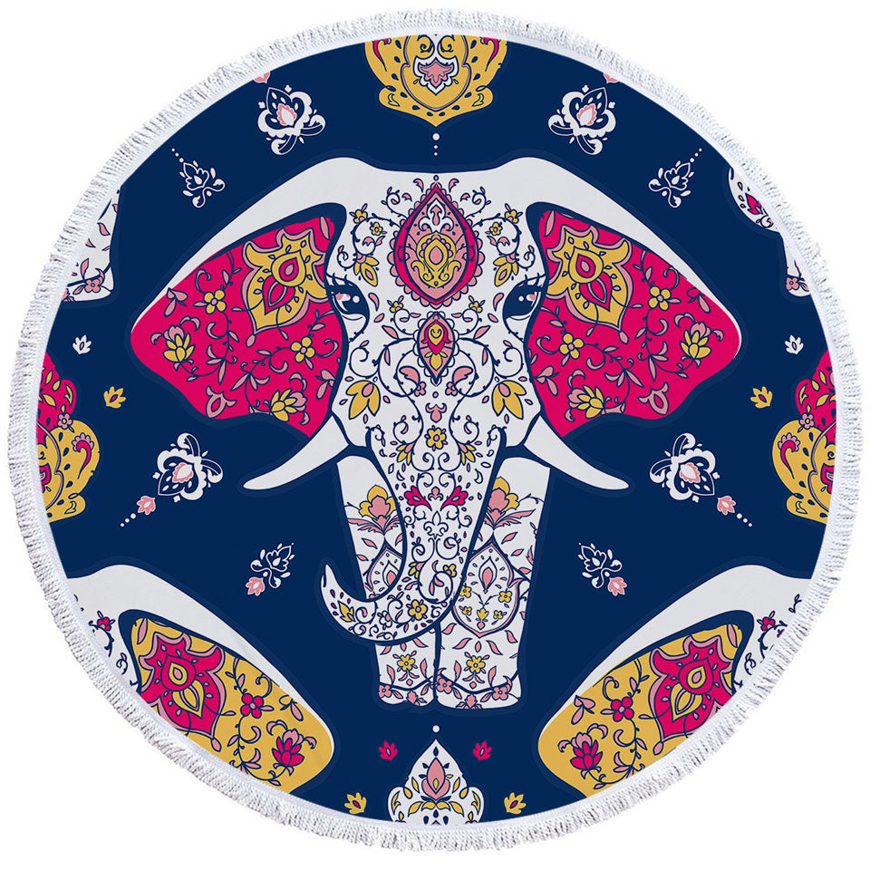 Indian Princess Elephant Travel Beach Towel