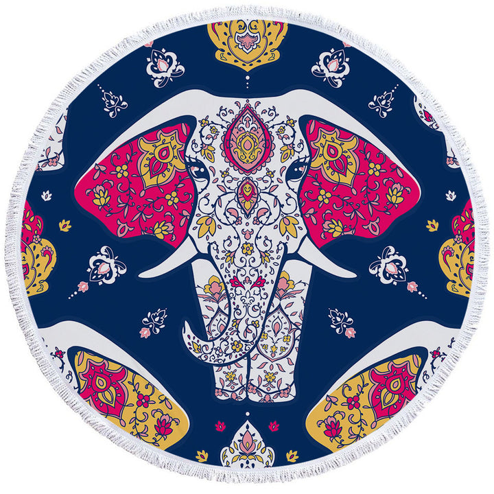 Indian Princess Elephant Travel Beach Towel
