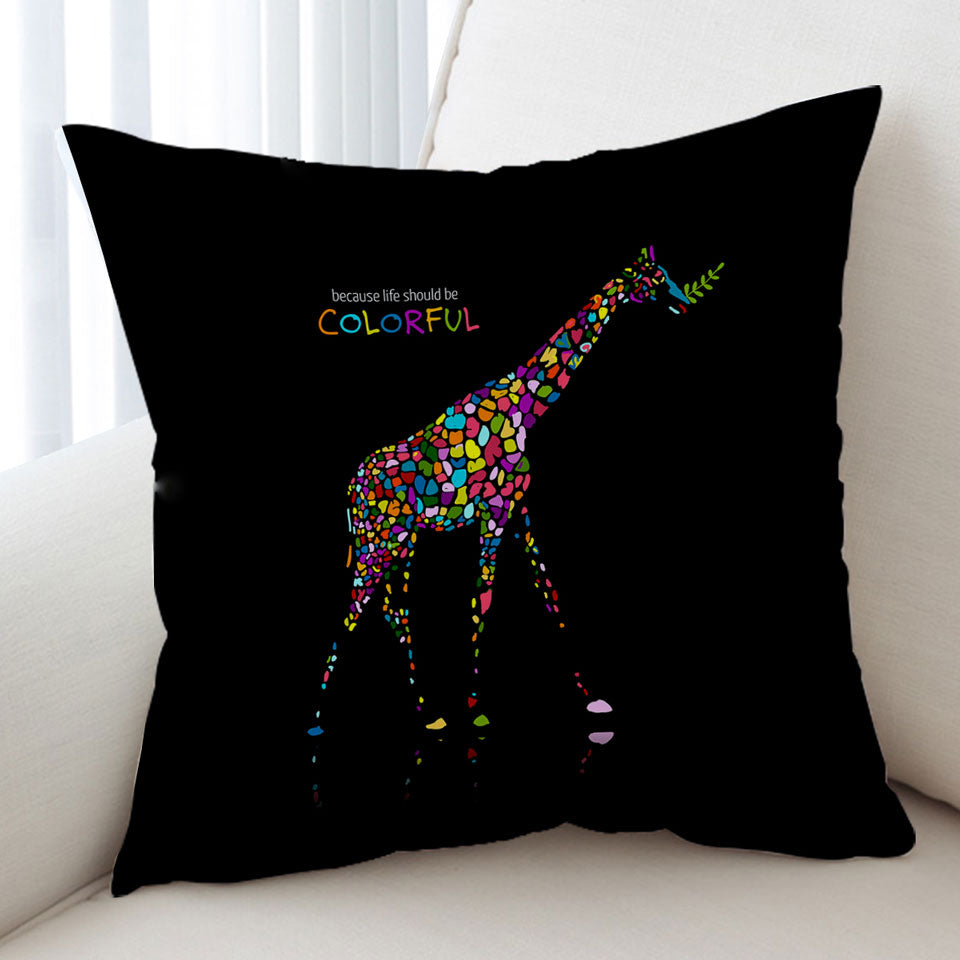 Inspiring Colorful Giraffe Cushion