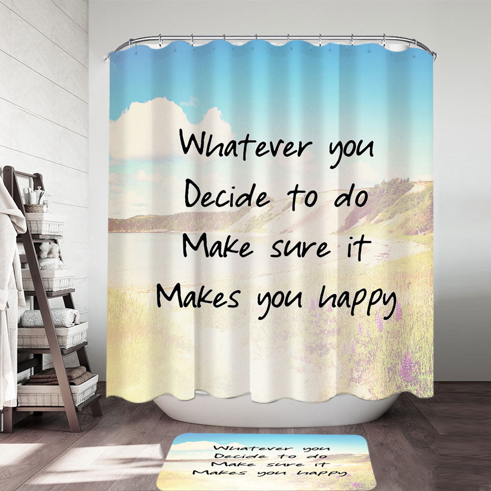Inspiring Quote Shower Curtains