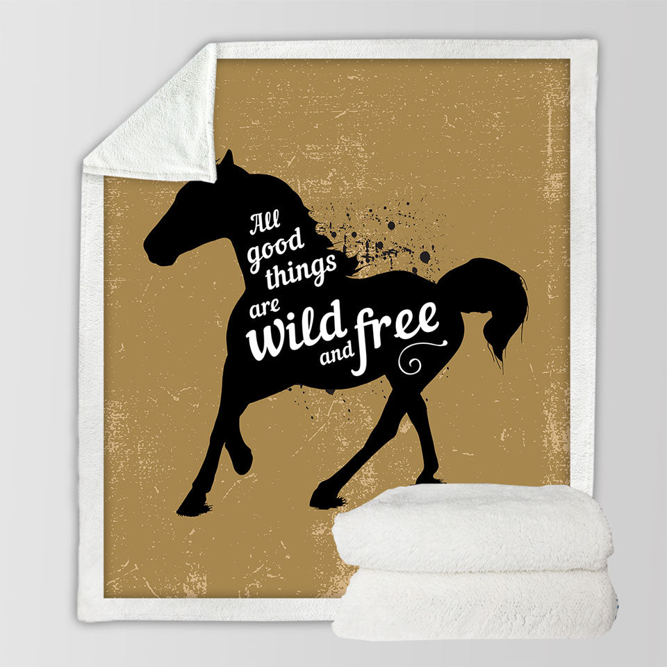 Inspiring and Positive Quote Throws with Horse