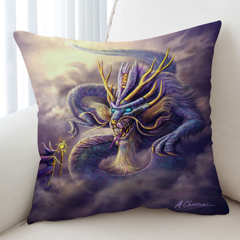 Ithrios the Purple Dragon Cushion Covers