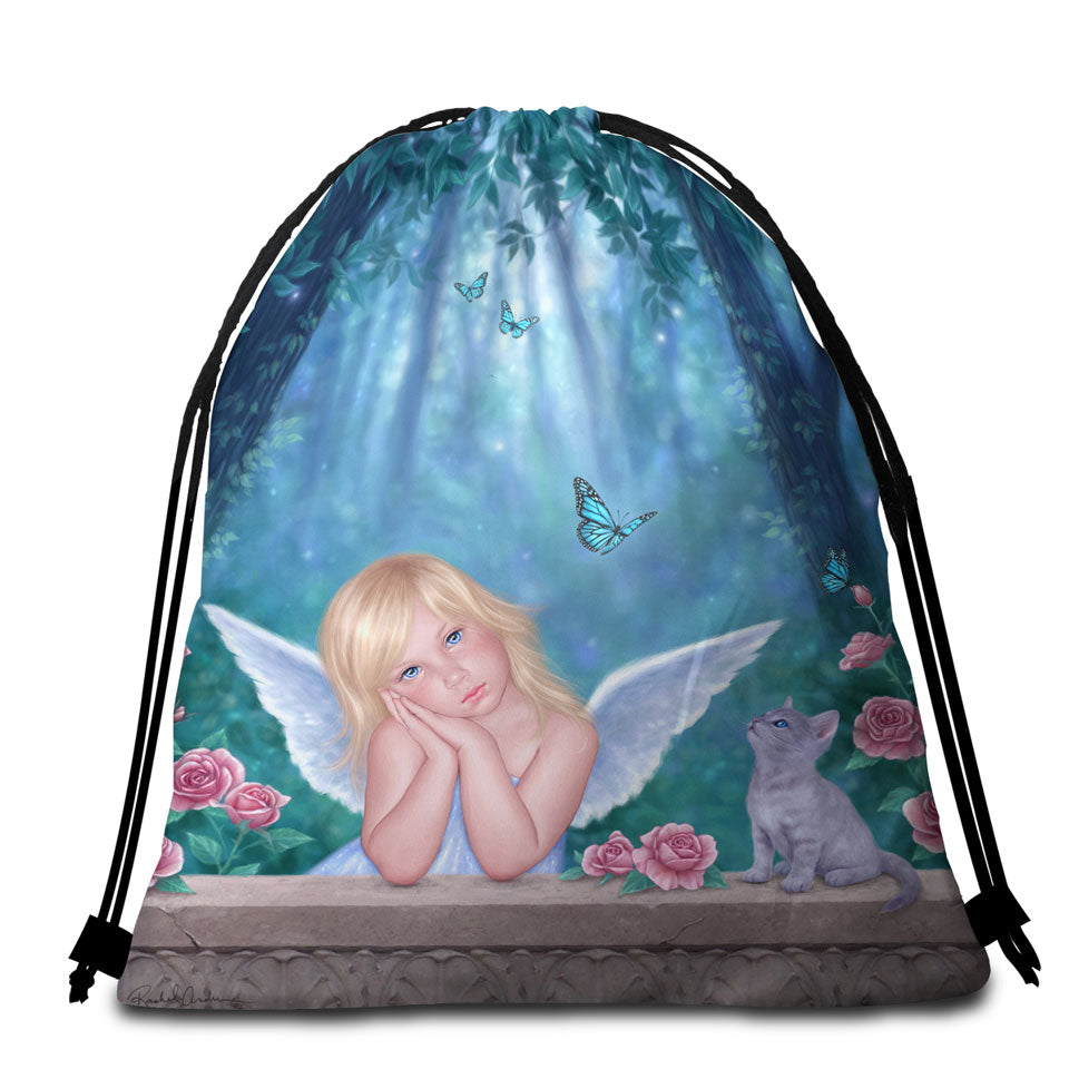 Kids Beach Bag for Towel Tinker the Smartest Dragon