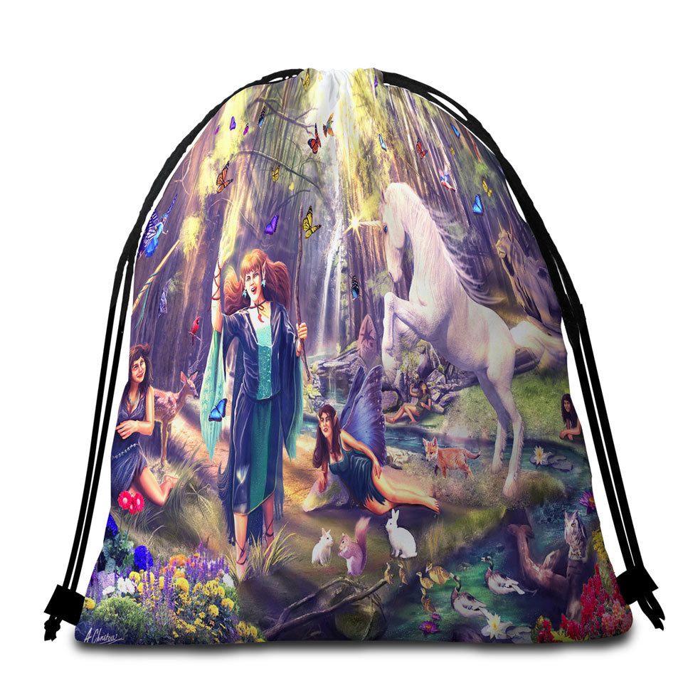 Scary Dragon Hellfire Dragon Beach Towel Bags