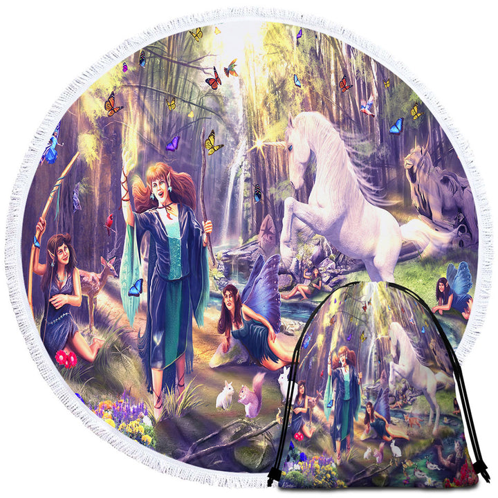 Kids Beach Towels and Bags Set Fairy Tale Haven