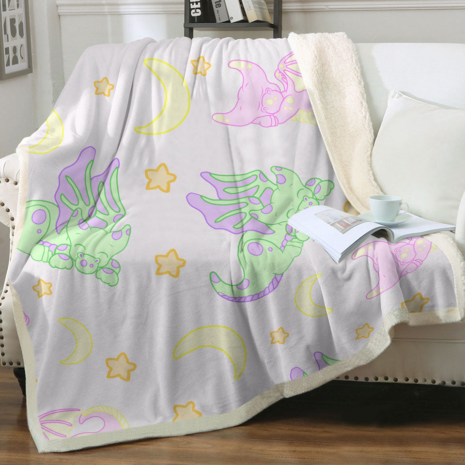 products/Kids-Sherpa-Blanket-Cute-Sleeping-Dragons-Pattern-for-Girls