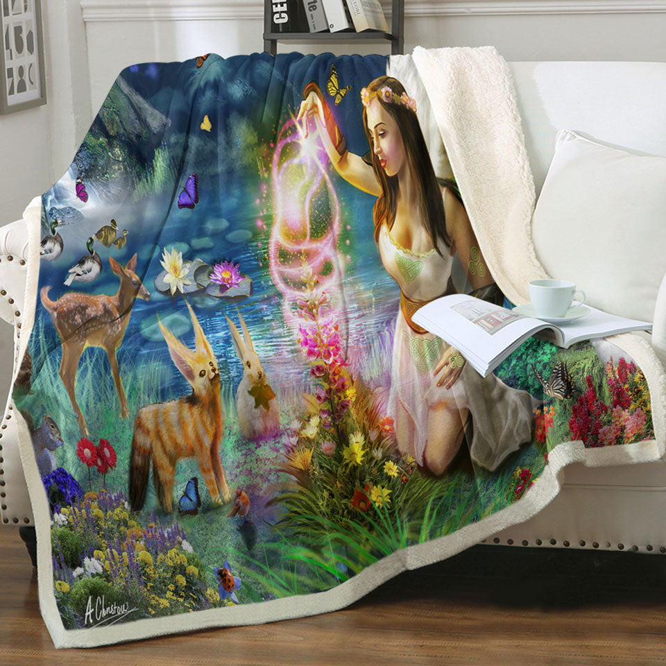 products/Kids-Sherpa-Blanket-Fairy-Tale-Forest-with-a-Beautiful-Fairy-Goddess