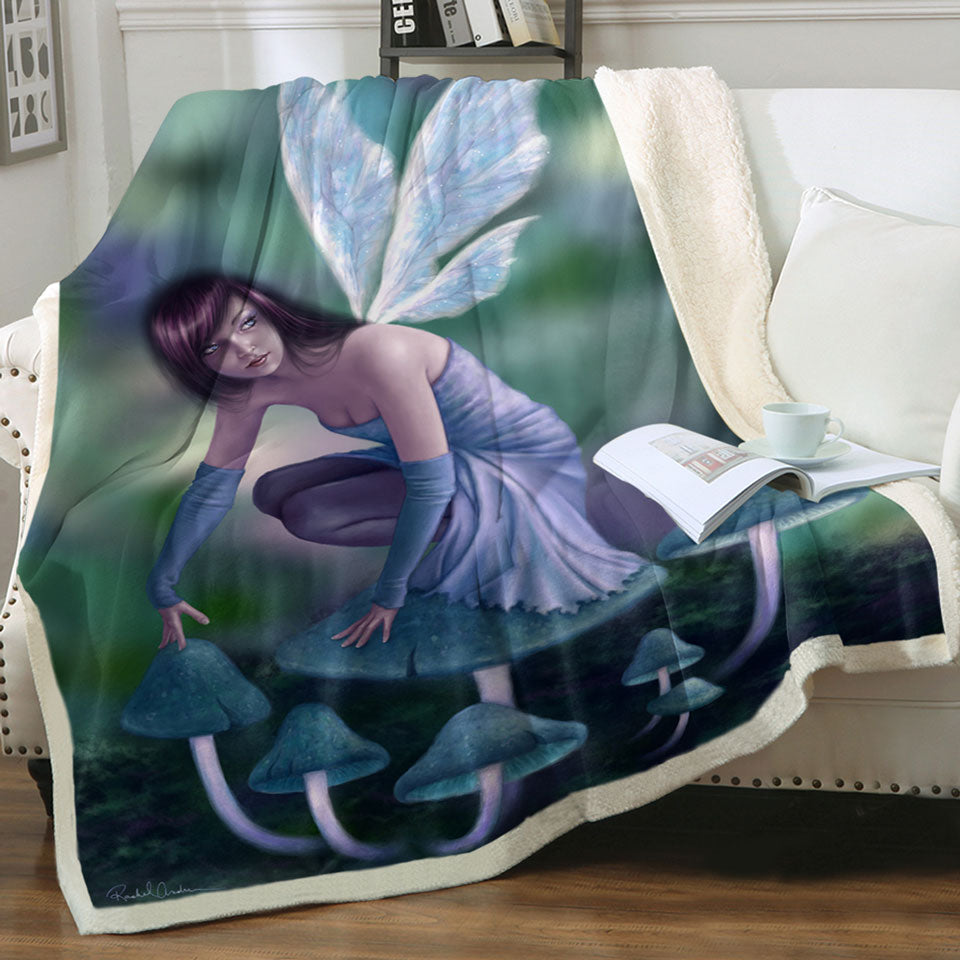 products/Kids-Throw-Blankets-with-Fantasy-Art-Periwinkle-Mushroom-Fairy