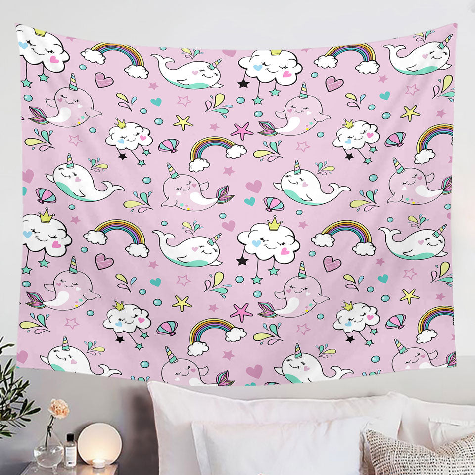 Colorful Glasses Giraffe Tapestry