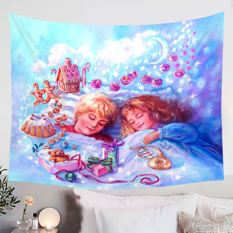 Kids-Wall-Decor-Vintage-Fairytales-Art-Painting-Sweet-Candy-Dreams