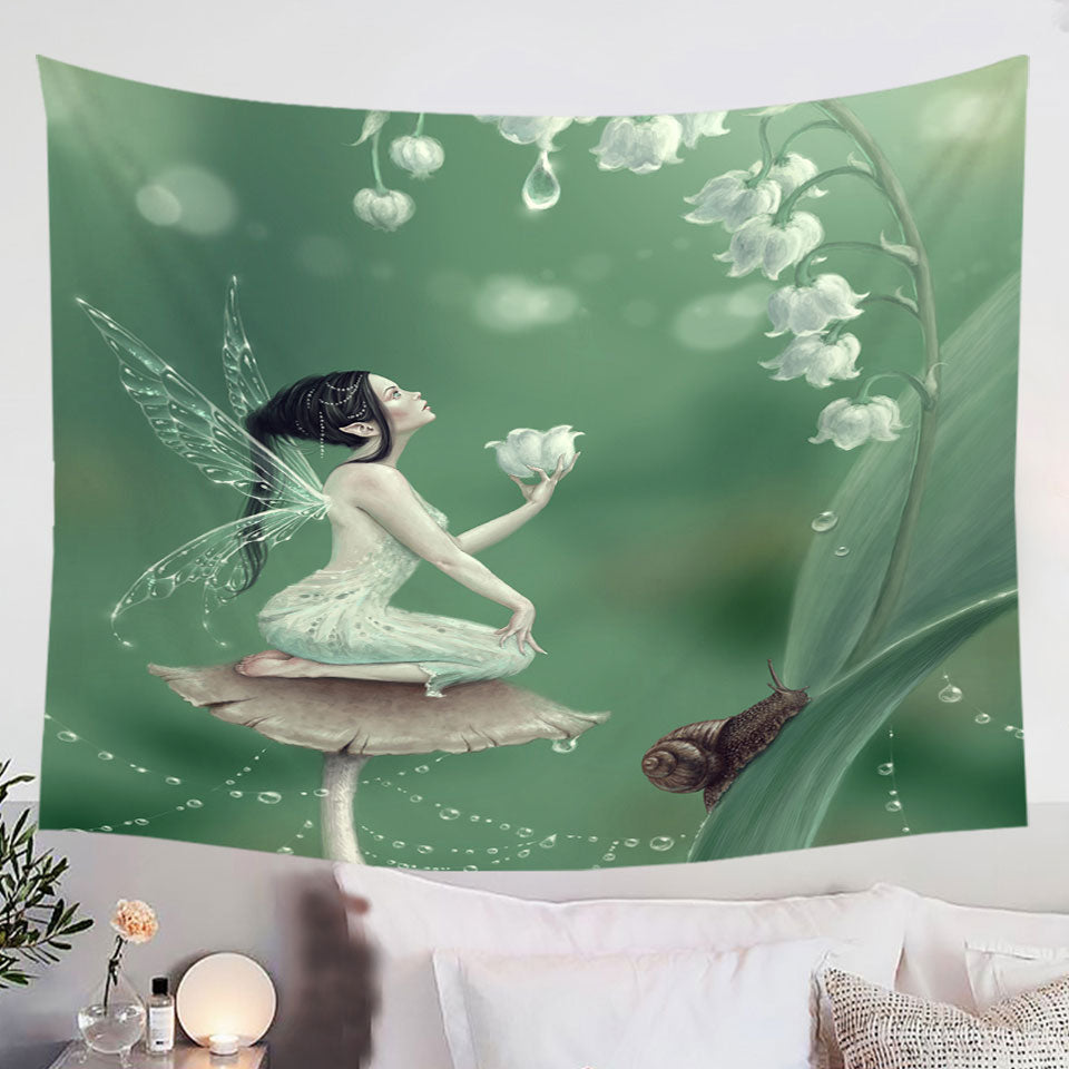 Kids-Wall-Decor-with-Snail-and-Cute-Little-Fairy-the-Lily-of-the-Valley