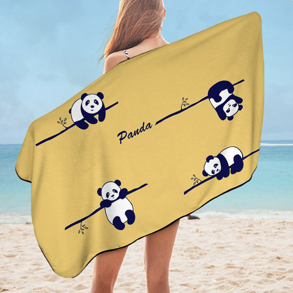 Kids_ Hanging Panda Pool Towels