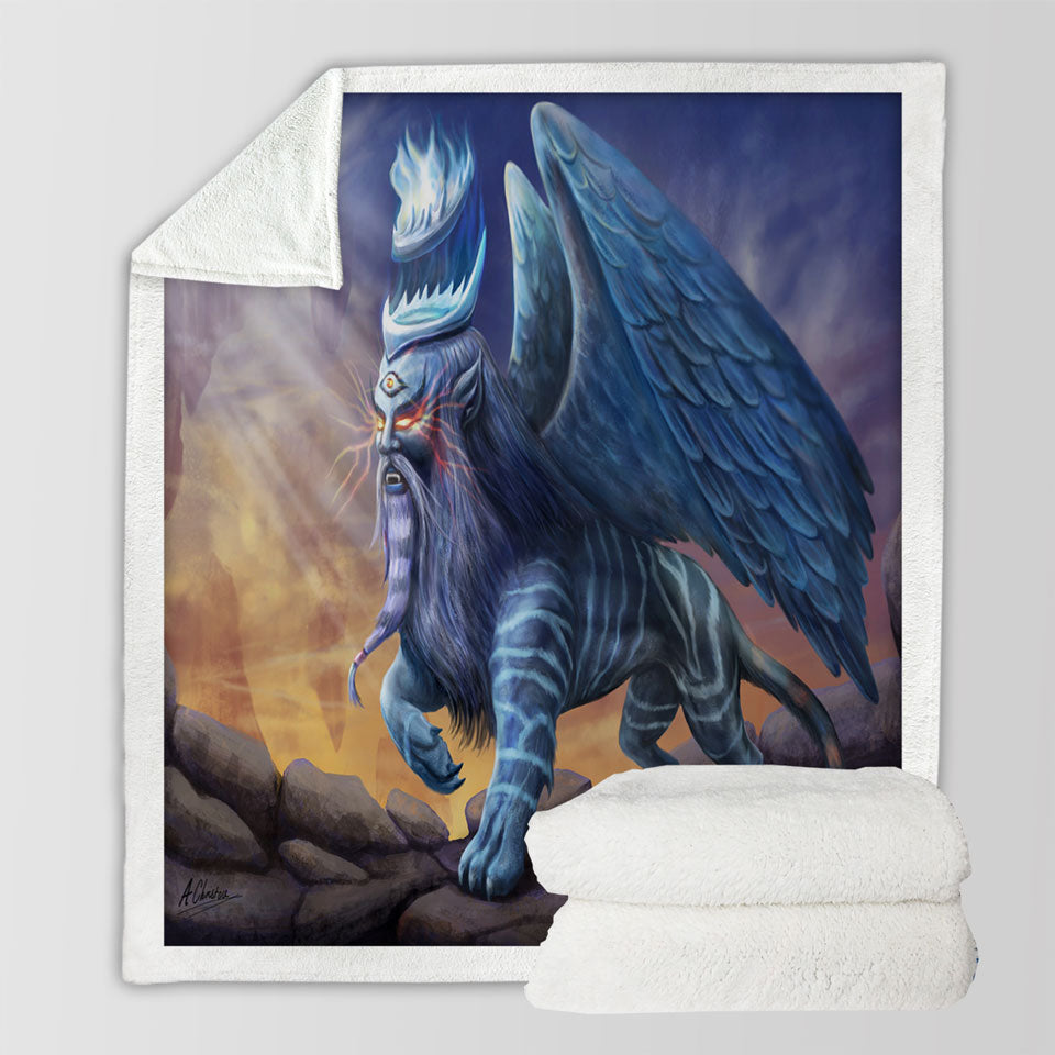 products/King-Sphinx-Cool-Fantasy-Sherpa-Blanket-Dragon-Creature