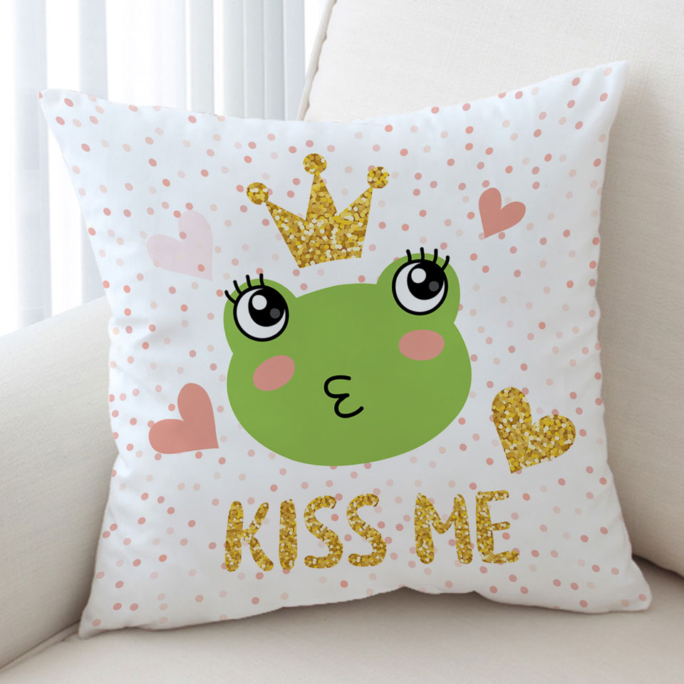 Kiss Me Cute Princess Frog Sofa Pillows