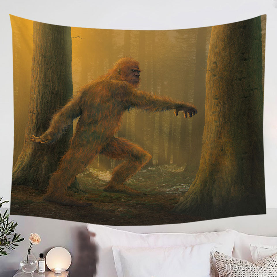 Legendary-Creature-Art-Bigfoot-Tapestry-Wall-Decor