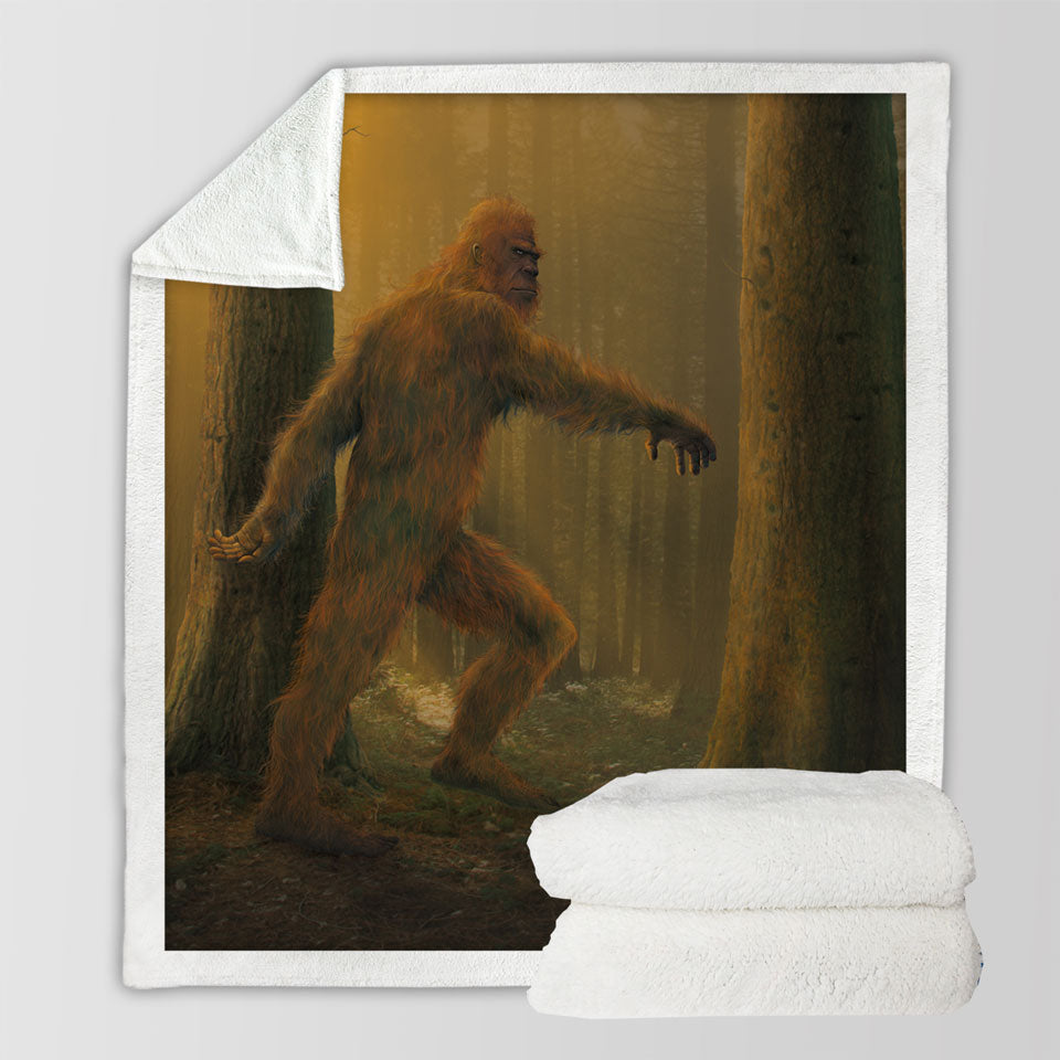 products/Legendary-Creature-Art-Bigfoot-Throw-Blanket