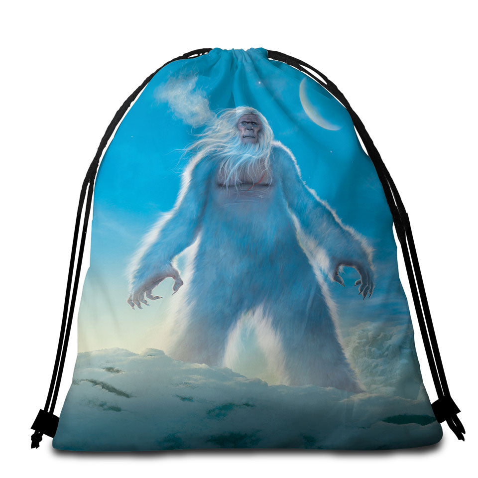 Legendary Creature Art Yeti Beach Towel Bags