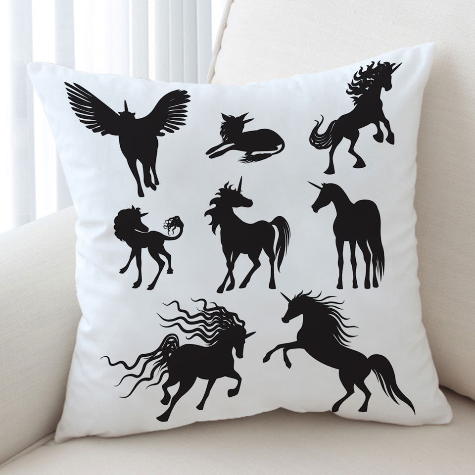 Legendary Unicorn Silhouettes Cushion