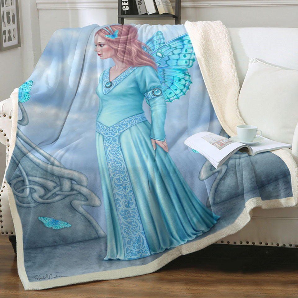 products/Lightweight-Blankets-with-Butterflies-and-Blue-Aquamarine-Butterfly-Girl