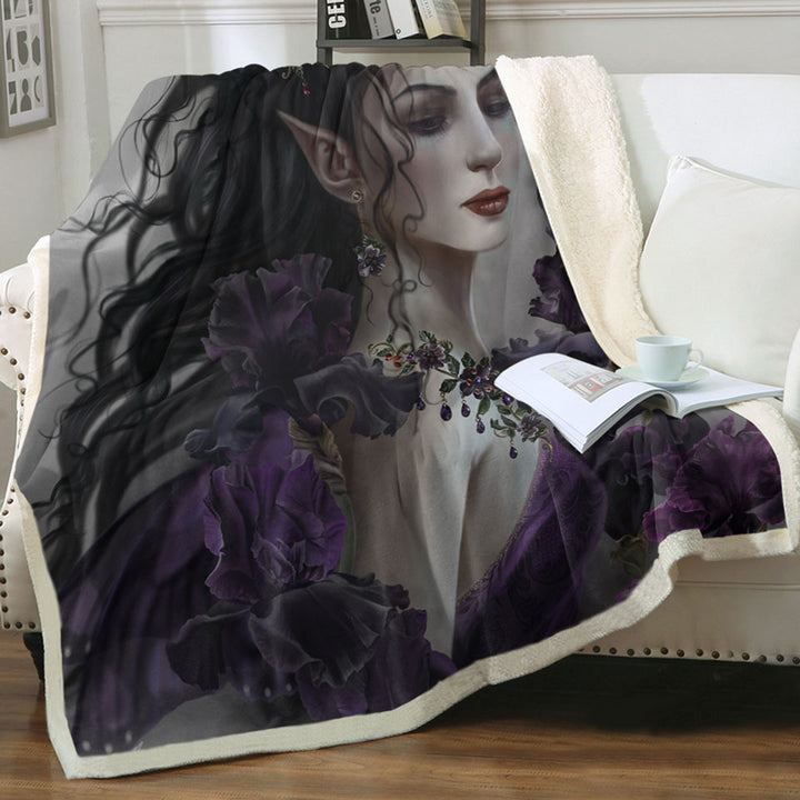products/Liriel-Portrait-Beautiful-Purple-Elf-Woman-Throws