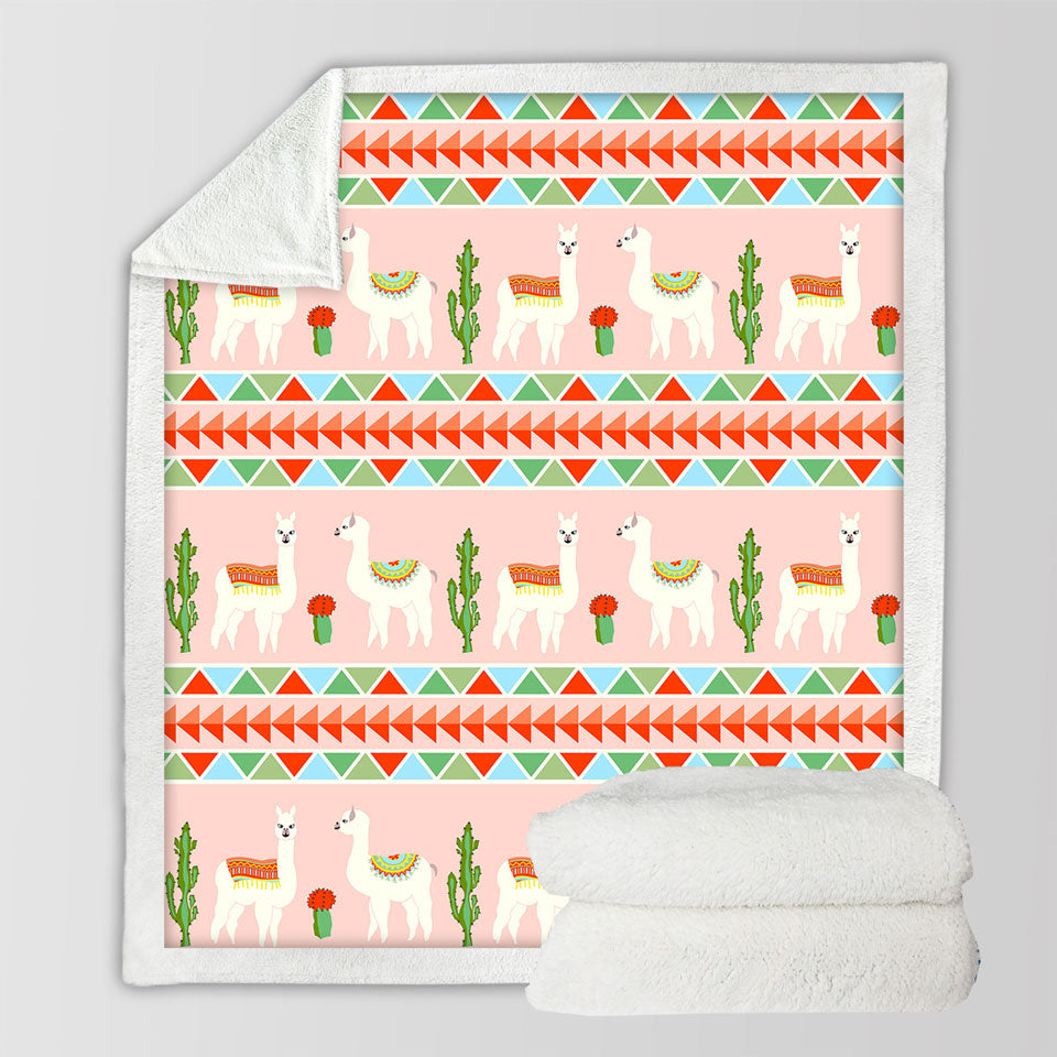 Llamas Pretty and Unique Throws