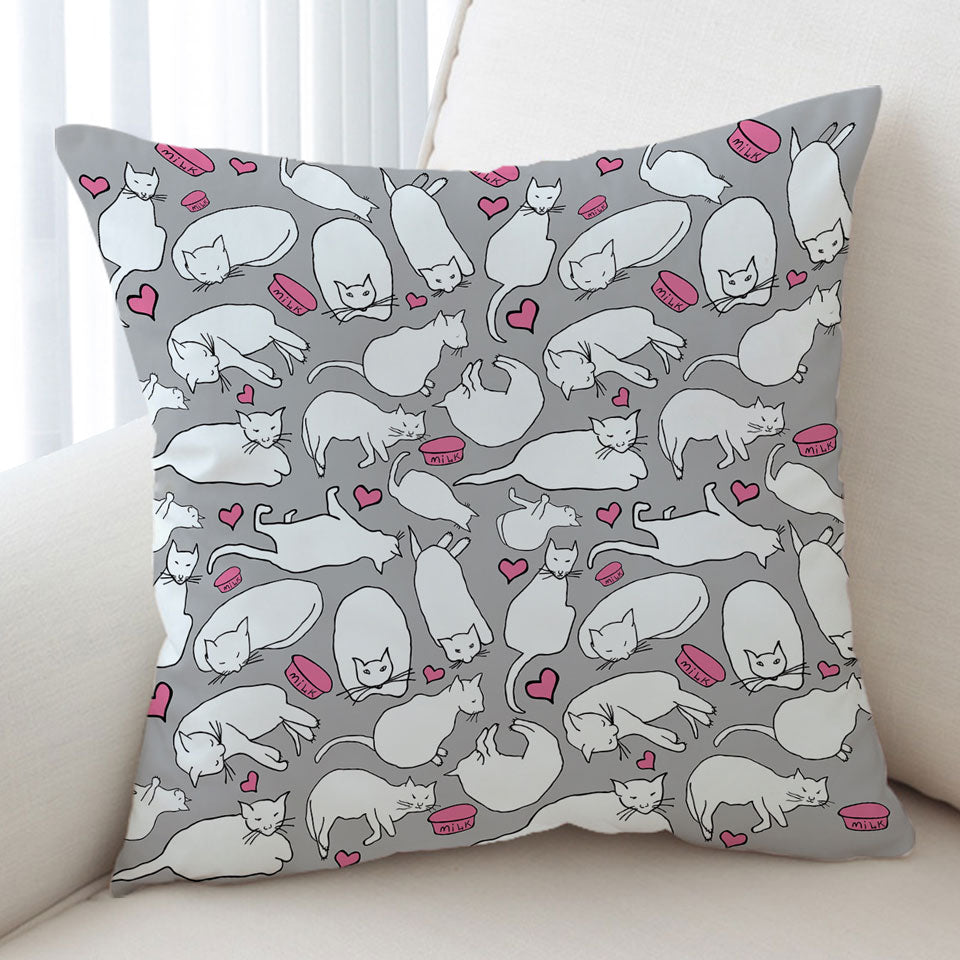 Lovely Cats Cushions Drawings
