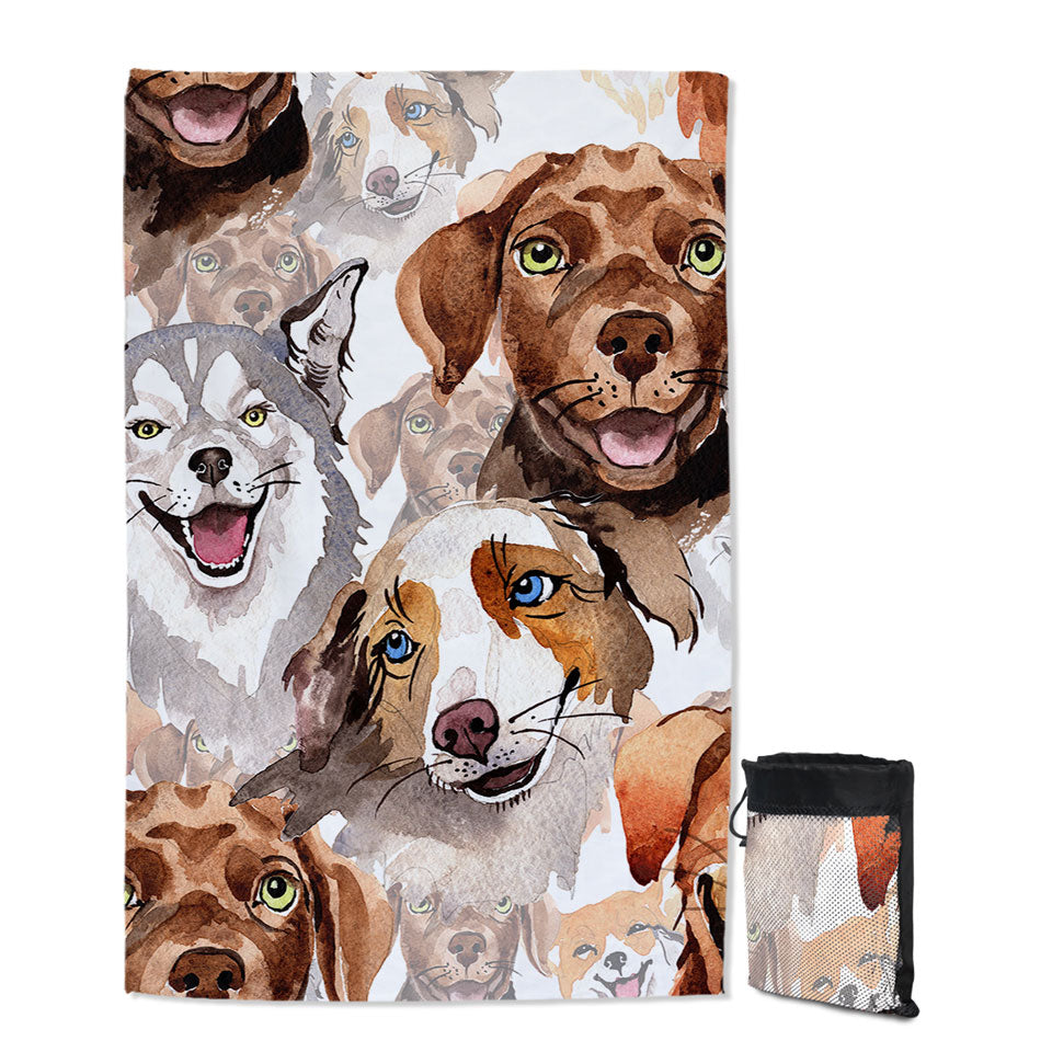Lovely Dogs Quick Dry Beach Towel