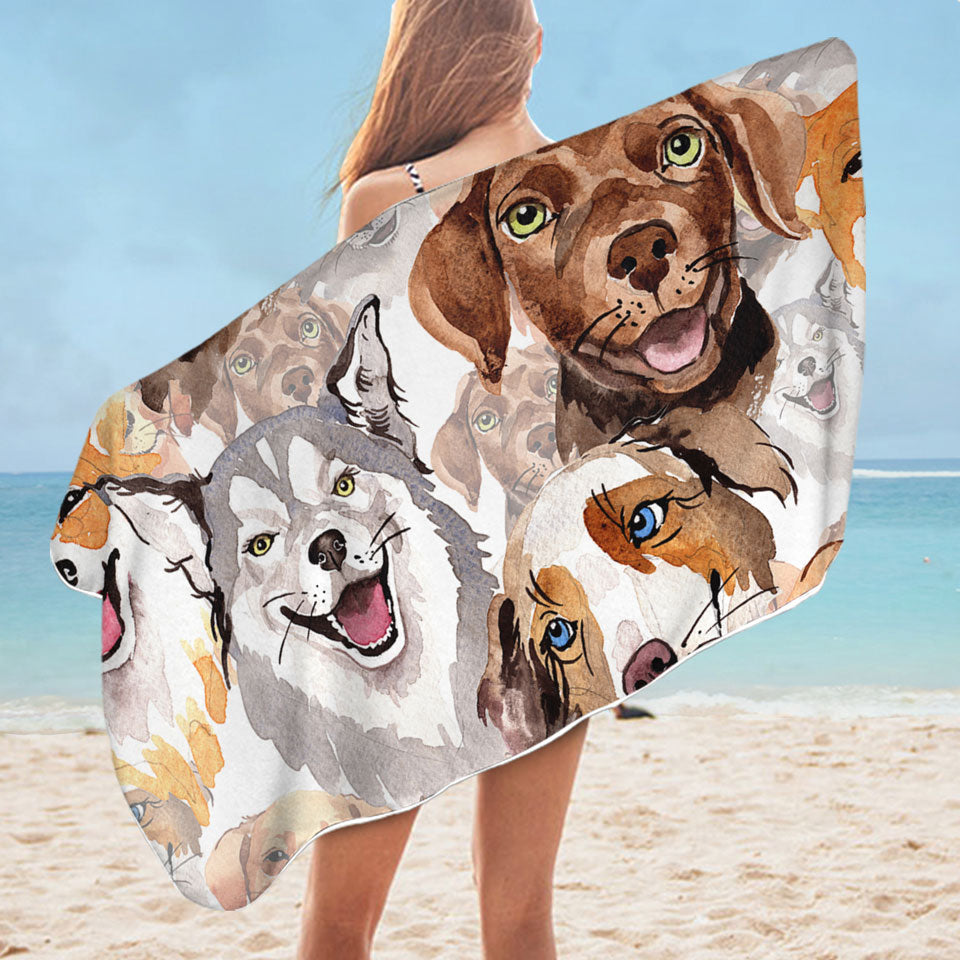 Lovely Dogs Swims Towel
