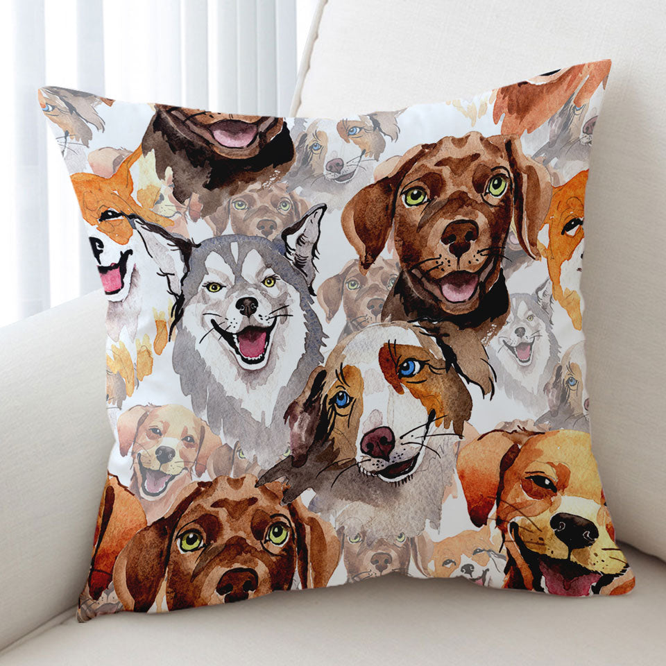 Lovely Dogs Throw Cushions