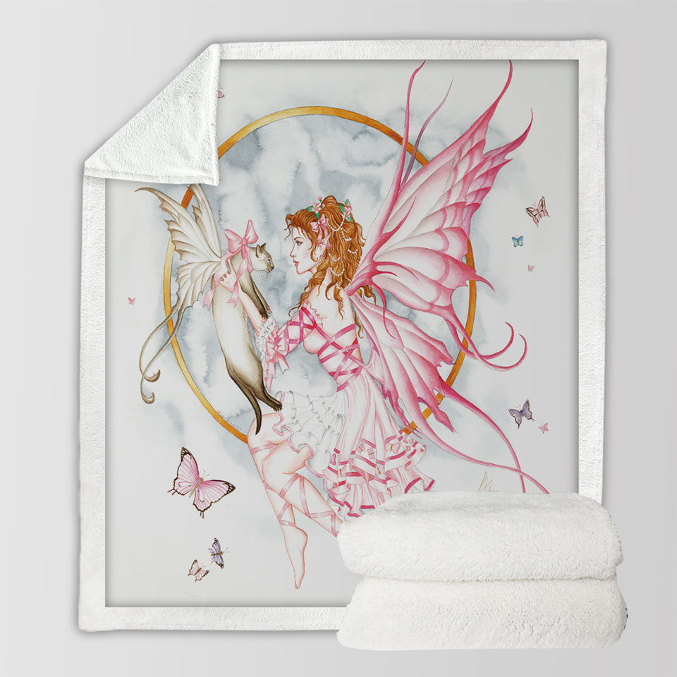 products/Lovely-Sofa-Blankets-Fantasy-Drawing-Butterflies-Cat-and-Fairy