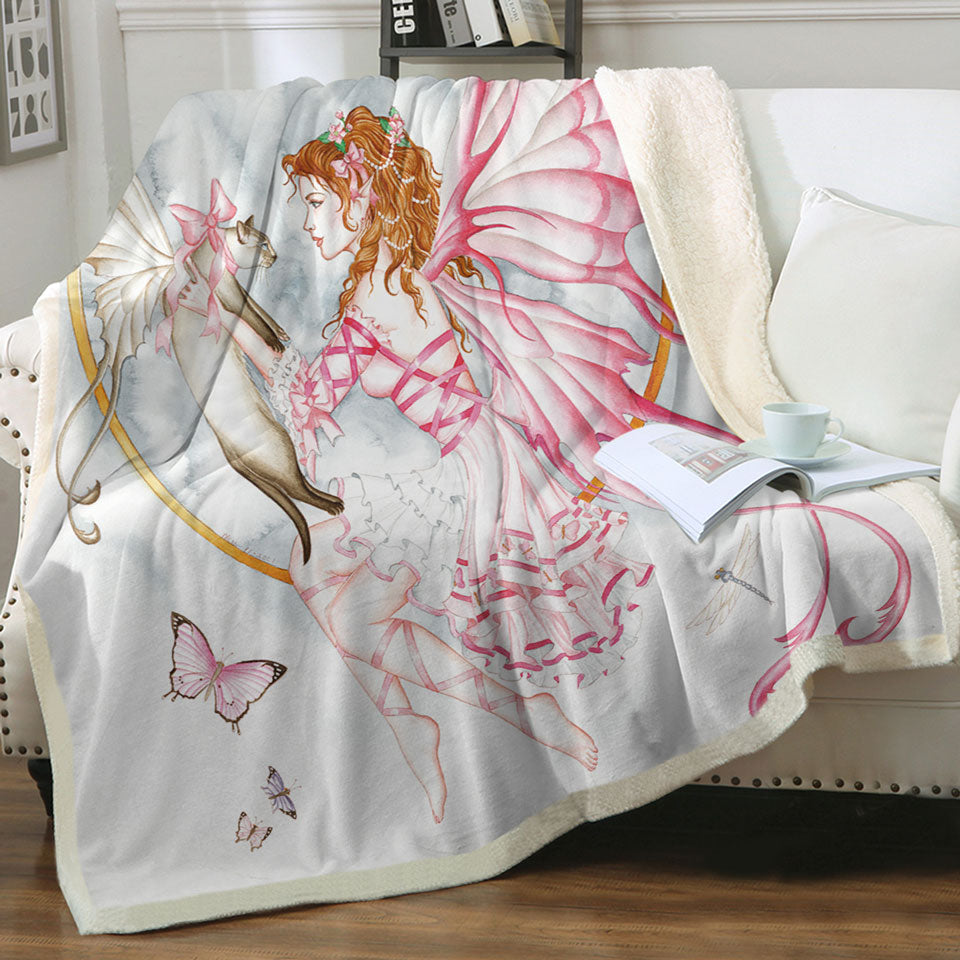 products/Lovely-Throws-Fantasy-Drawing-Butterflies-Cat-and-Fairy