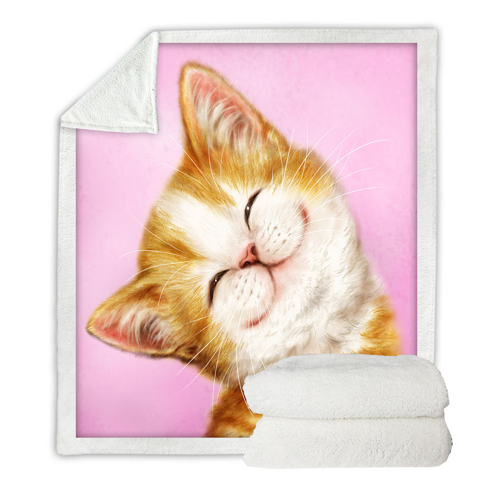 Lovely Throws Smile on Adorable Ginger Kitten