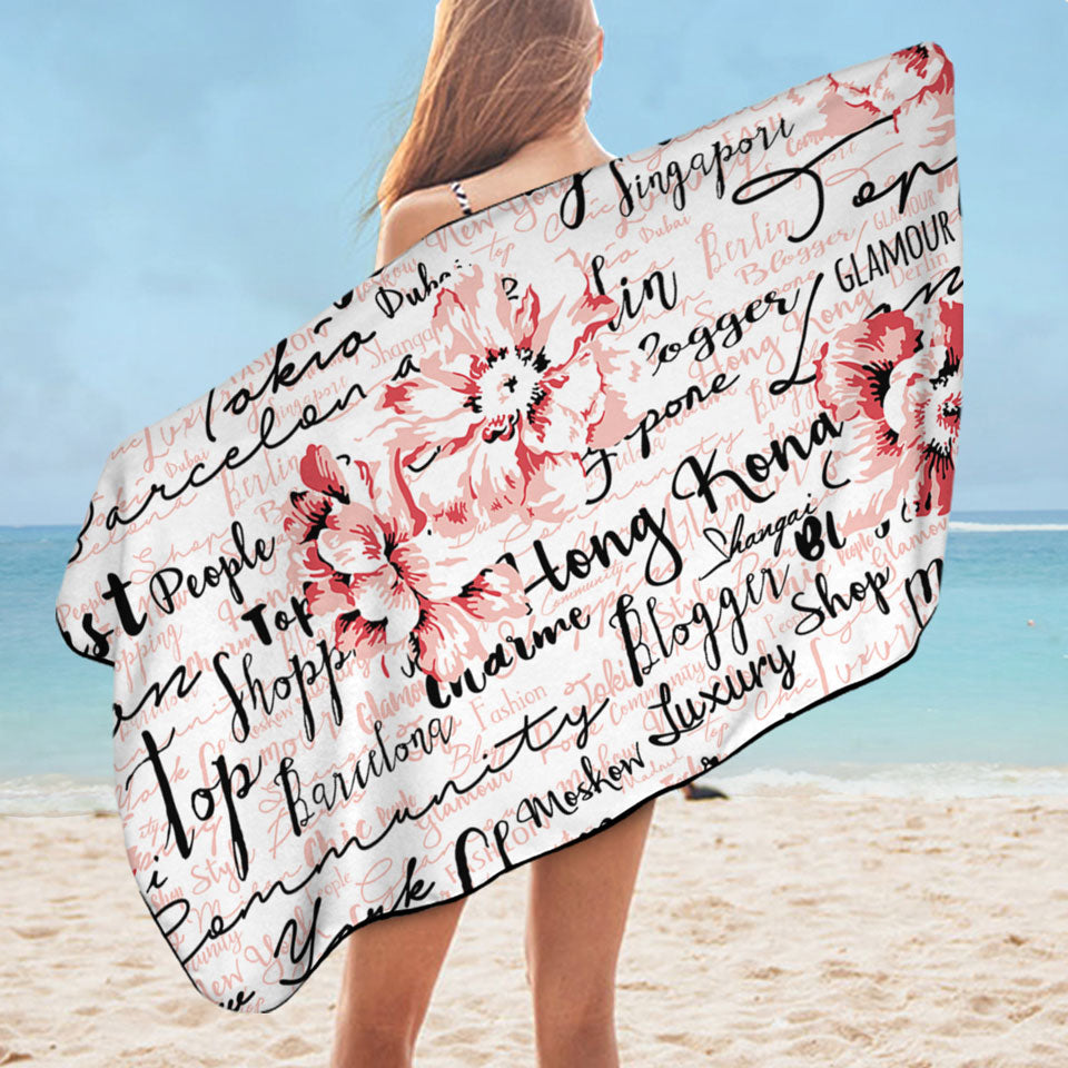 Luxury Glamour Roses Nice Beach Towels