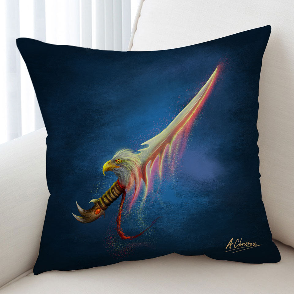 Magical Fantasy Eagle Sword Cool Cushion Covers