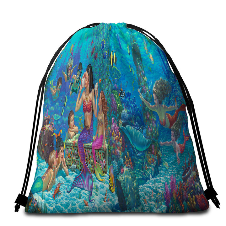 Magical Underwater Art the Mermaids Beach Towel Bags
