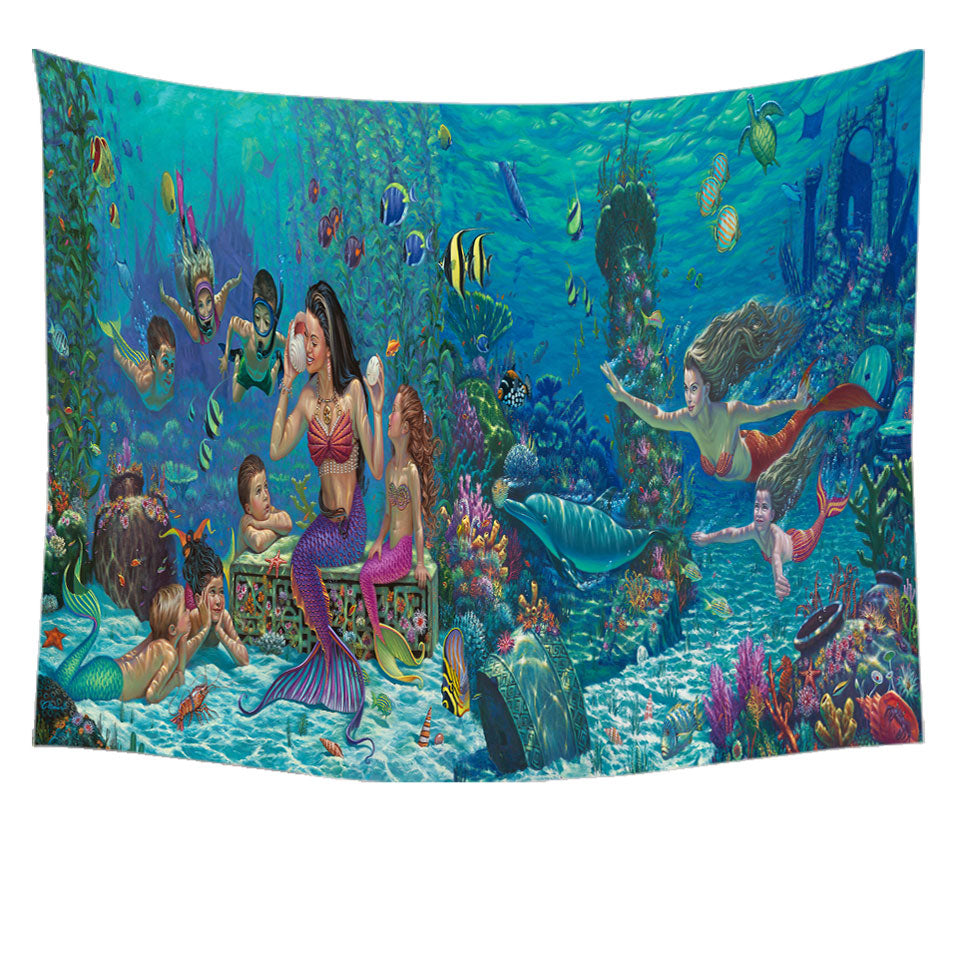 Magical Underwater Art the Mermaids Tapestry