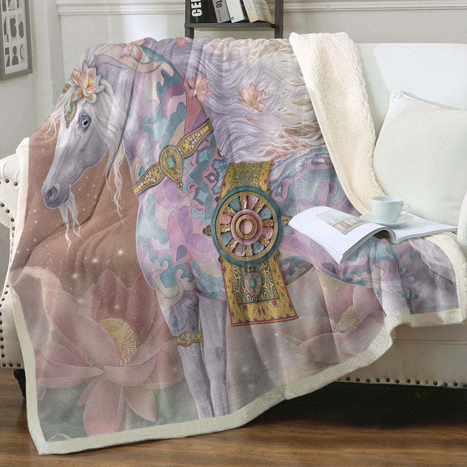 products/Magical-Unicorn-Art-Pinkish-Lotus-Blossom-Sherpa-Blanket