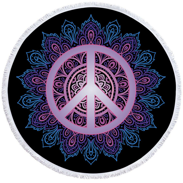 Mandala Peace Yoga and Beach Towel