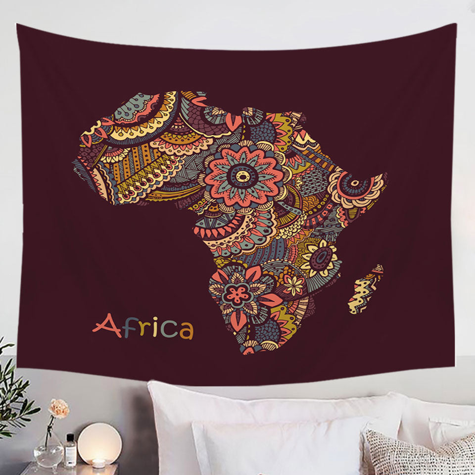 Tapestry Wall Hanging with Love Multi Colored Pattern
