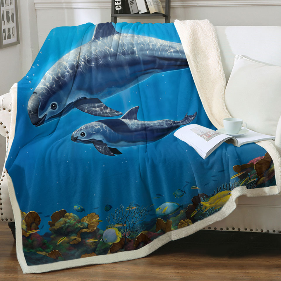 products/Marine-Life-Art-Coral-and-Vaquita-Throw-Blanket