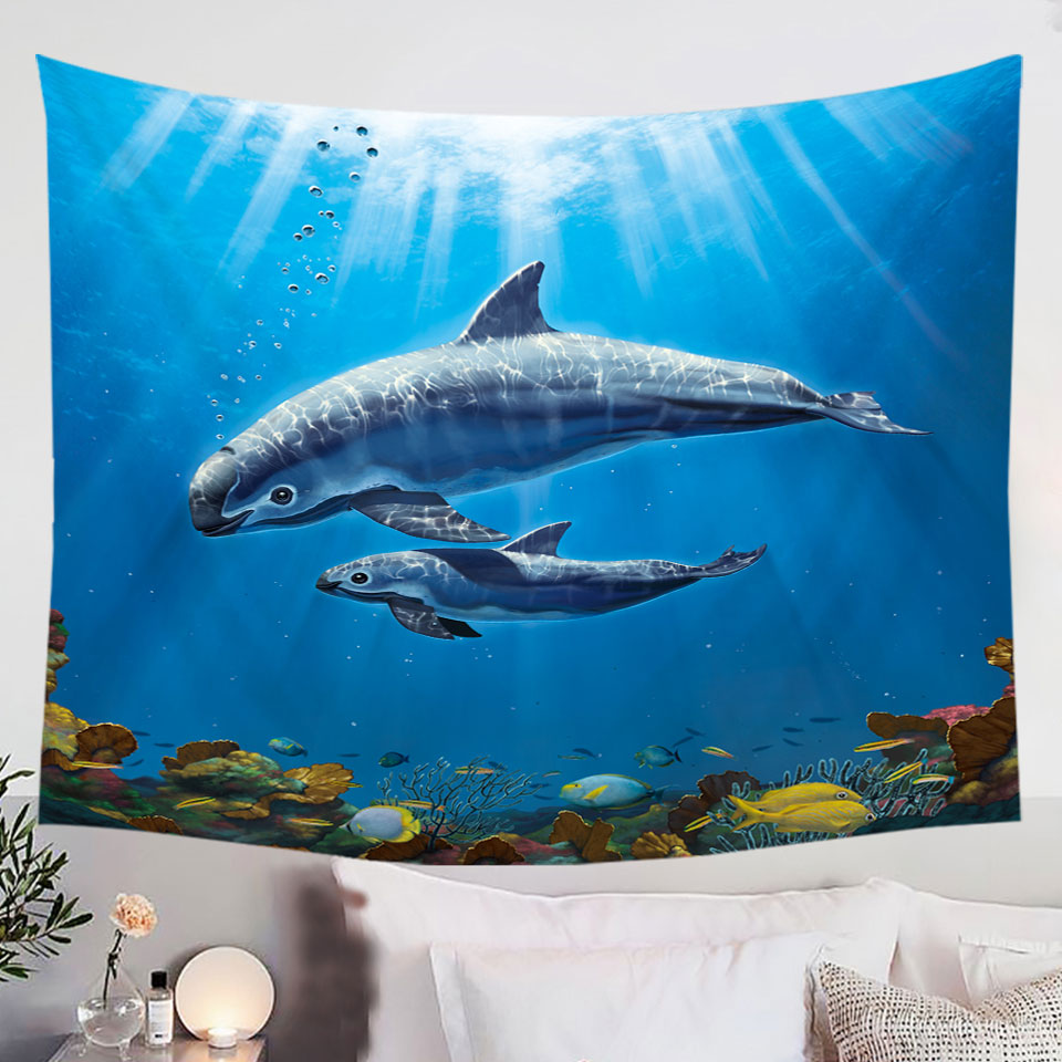 Marine-Life-Wall-Decor-Art-Coral-and-Vaquita-Tapestry