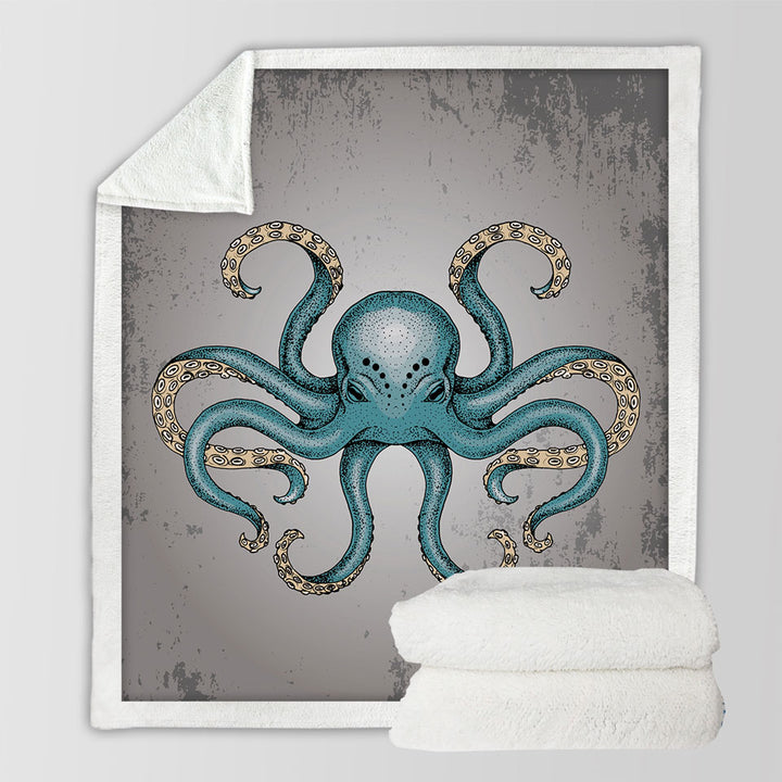 Mens Angry Octopus Throws