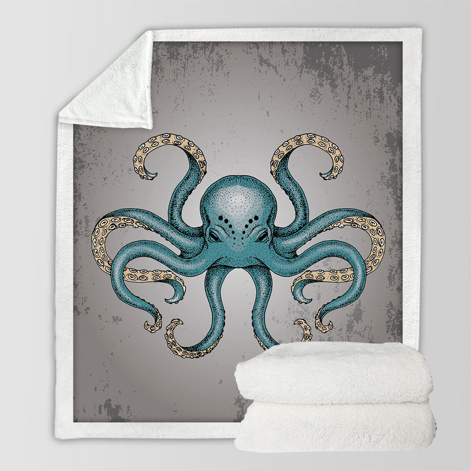 Mens Angry Octopus Throws