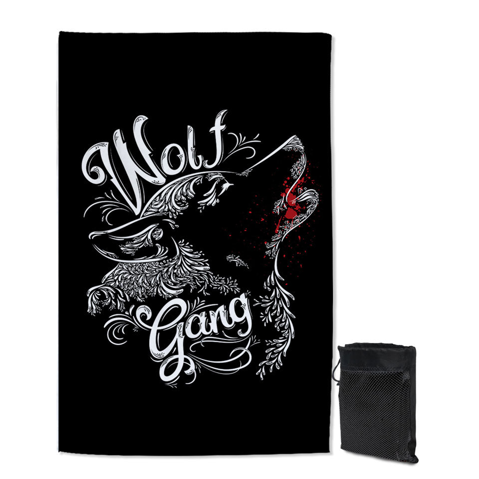 Mens Beach Towels with Wolf Gang