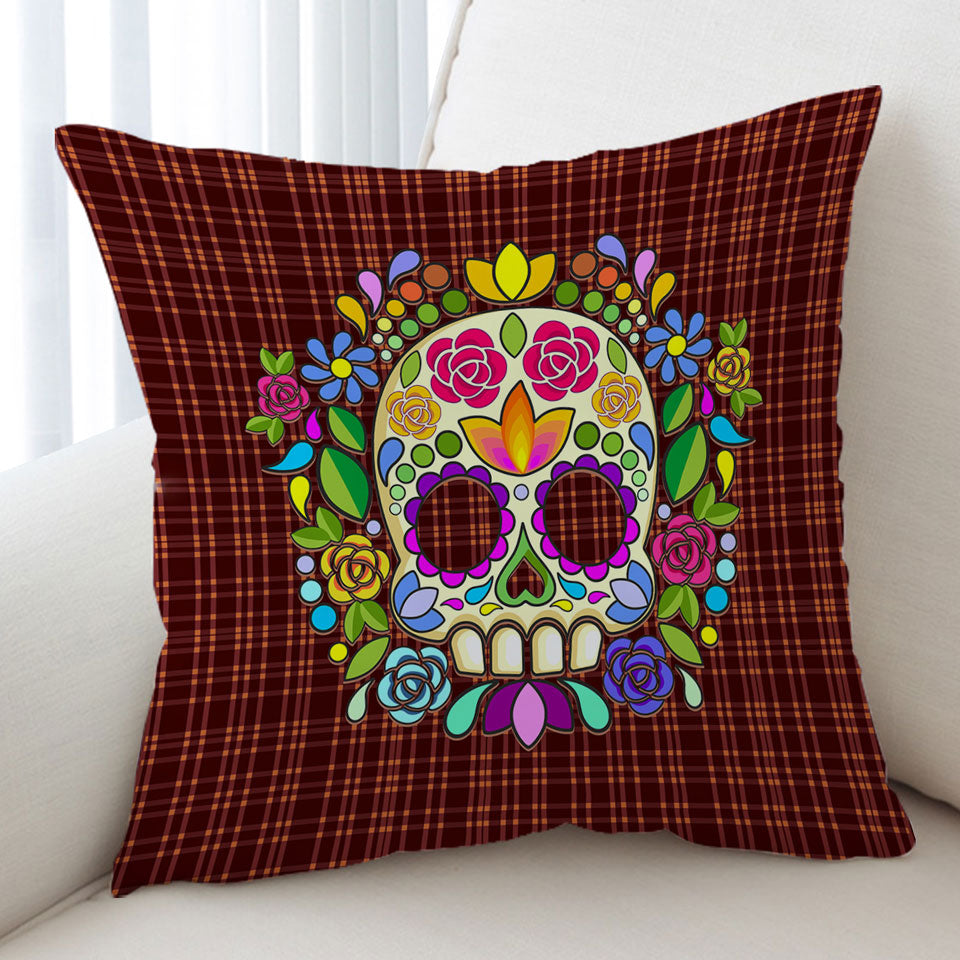 Mexican Sugar Skull Cushion
